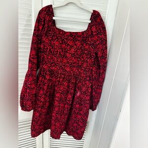 GAP Red and Black Floral Kids Dress